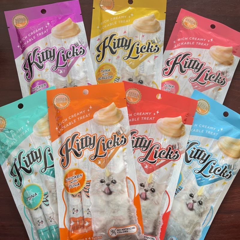 ใหม่! ขนมแมวเลีย คิตคี้ลิคส์ Kitty licks 4 ชิ้น/แพค