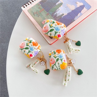 เคสแข็ง AirPods Pro Airpods 3 gen3 AirPods 2 Cartoon Beautiful ดอกไม้ Colorful Flower Hard Case