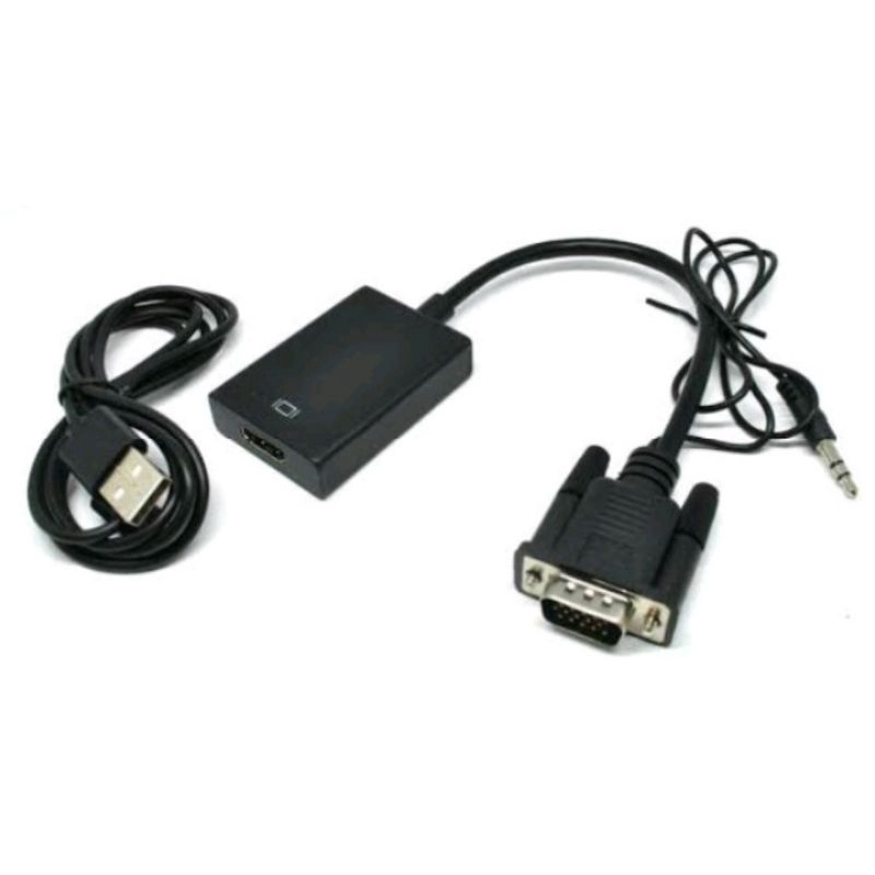 ตัวแปลง VGA เป็น HDMI พร้อมสายแปลงเสียง / VGA เป็น HDMI พร้อมเสียง
