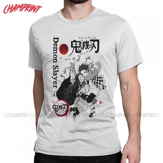 ใหม่ เสื้อยืดลําลอง ผ้าฝ้าย 100% แขนสั้น คอกลม พิมพ์ลาย Demon Slayer Nezuko Tanjiro Kimetsu No Yaiba สําหรับผู้ชาย ผู้หญ