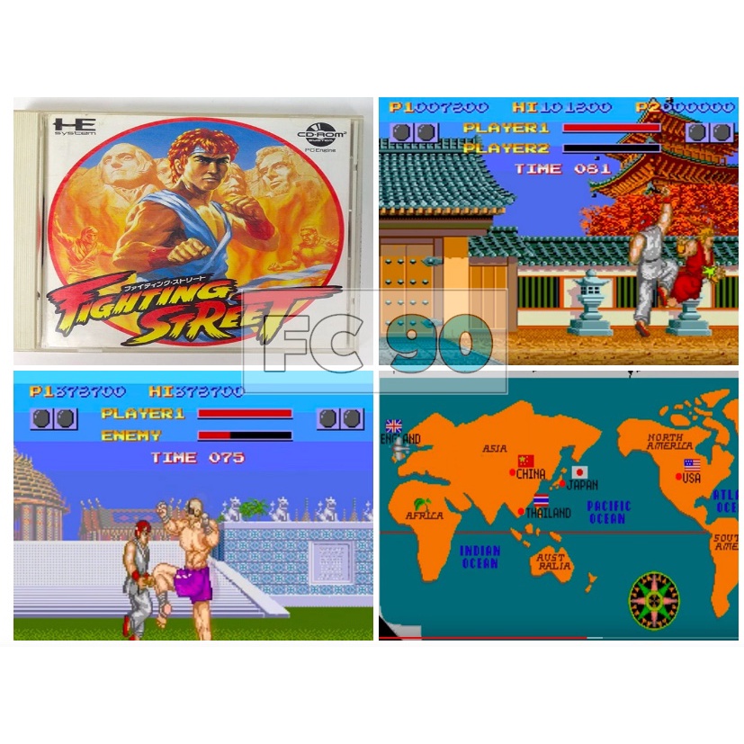 แผ่นเกม Fighting Street  [PC Engine  CD] แผ่นแท้ ญี่ปุ่น มือสอง สภาพดี มีกล่องและคู่มือ สำหรับ พีซีเอ็นจิ้น​ซีดี