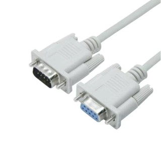DB9 To DB9 M/F ความยสว5เมตรSerial Extension Cable with RS232 White Color สายสัยญานดีได้มาตรฐาน