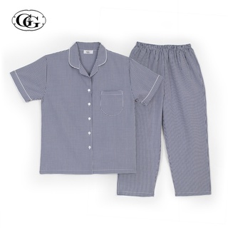 G&amp;G Nightwear รุ่น EN2PA9 ชุดนอน แขนสั้น + ขายาว สี NV