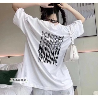 [S-5XL] เสื้อยืดแขนสั้น พิมพ์ลายตัวอักษร Balenciaga 22SS แต่งพู่ สําหรับผู้ชาย และผู้หญิง