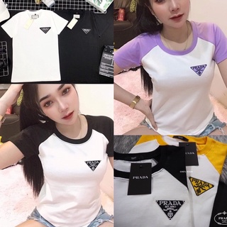 เสื้อยืดปักอก 𝘱𝘳𝘢𝘥𝘢 งานฮิตงานสวย