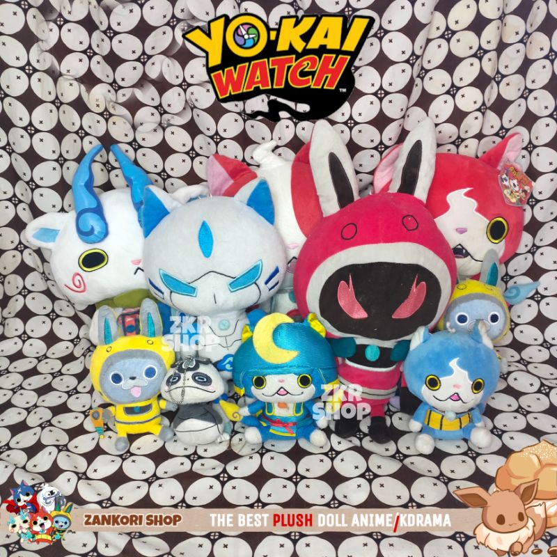 ORIGINAL BANPRESTO YO-KAI WATCH ANIME DOLL (USA pyon, Jibanyan, Buchinyan) /YOKAI WATCH