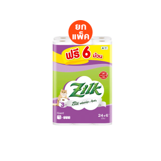 Zilk Giant Toilet Tissue 2 ply 30 roll ซิลค์ ไจแอนท์ กระดาษทิชชูม้วน หนา 2 ชั้น 30 ม้วน