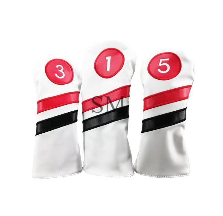 SML Golf Driver Head Cover Cover Covers 3 Fairway และ 5 Fairway Woods Headcovers วัสดุ PU (3 ชิ้นไดร