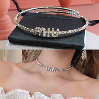 Miu Chocker Blingbling สร้อยคอคริสตัล ไม่มีกล่อง