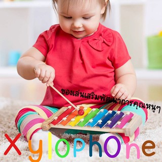 (ของพร้อมส่งคุณภาพดี💯) ไซโลโฟนไม้หลากสี xylophone ระนาดไม้ เสริมสร้างพัฒนาการเด็กๆ มี8ตัวโน้ตพร้อมไม้ตี (D12)