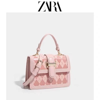 Zara กระเป๋าสะพายไหล่ ทรงสี่เหลี่ยม แต่งสายโซ่ ขนาดเล็ก สไตล์ตะวันตก สําหรับผู้หญิง 2022