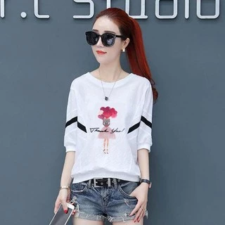New311- เสื้อยืดแฟชั่นผู้หญิง รูปแบบใหม่แฟชั่นมาแรง เสื้อสไตล์เกาหลีหน้าร้อนทรงค้างคาวผ้านุ่มใส่สบาย พิมพ์ลายน่ารัก3ลาย