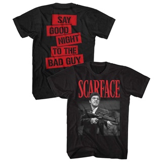 เสื้อยืด พิมพ์ลาย Novelty Mans Scarface Tony Montana Say Goodnight สําหรับผู้ชาย