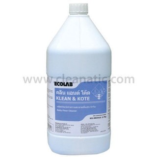 Ecolab(เอ็กโคแลบ) PE832-803410 คลีน แอนด์ โค๊ต: ผลิตภัณฑ์ทำความสะอาดพื้นประจำวัน (3.8 ลิตร)