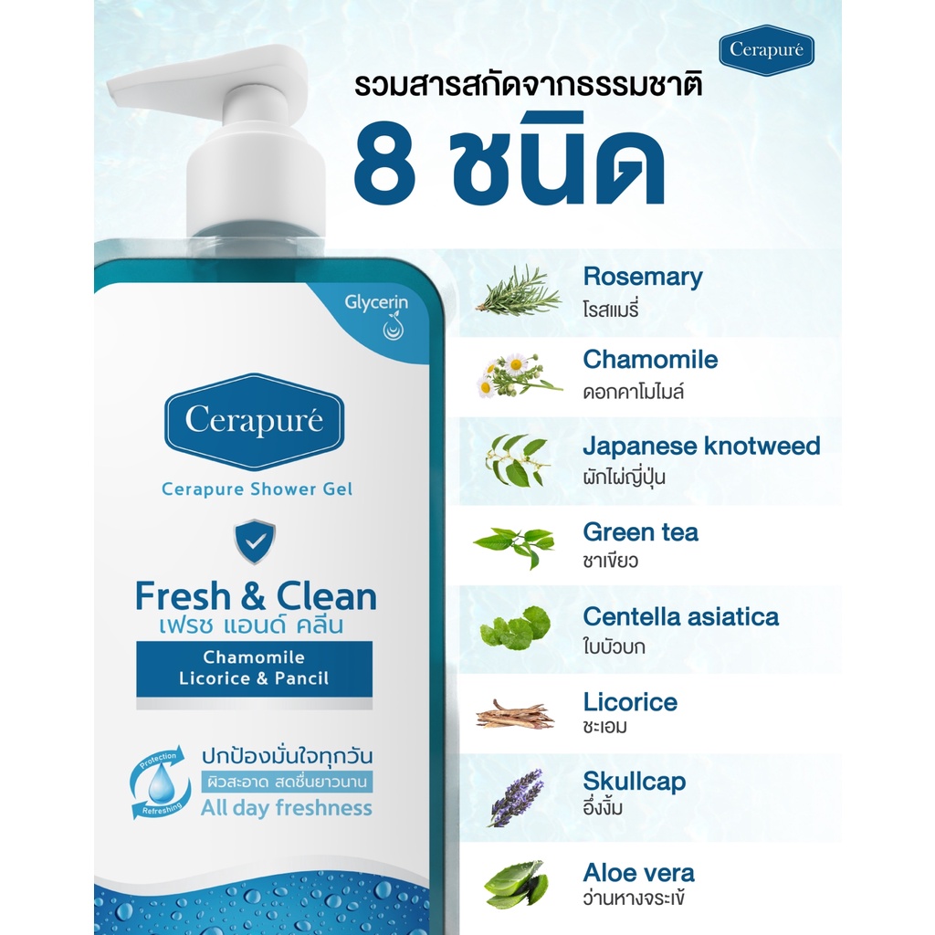 Cerapure (เซราพิวเร่) สบู่เหลว ชาวเวอร์เจล เจลอาบน้ำ ผิวสะอาด สดชื่นยาวนาน พร้อมส่ง 400 ml ของแท้ - รูปที่ 2