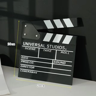 [ส่งด่วน] กระดานสเลทคัทฉากภาพยนตร์ หนังสั้น พร็อพถ่ายรูปมินิมอล สำหรับถ่ายหนัง สีดำและขาว Movie Slate Film