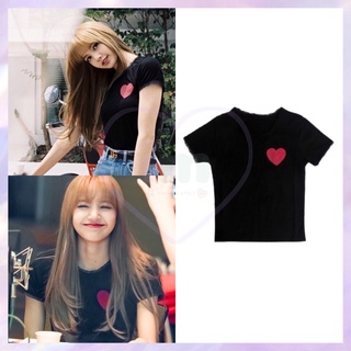 Preoder เสื้อลายหัวใจแบบลิซ่า LISA BLACKPINK