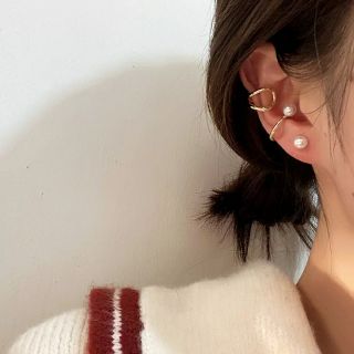 ○ ○ ต่างหูหนีบไข่มุกเซ็ท • Pearl Ear cuff Set