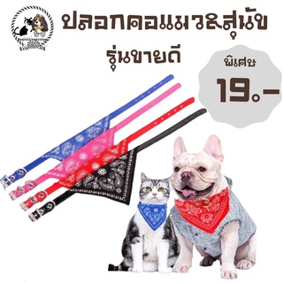 🐶🐈ปลอกคอสามเหลี่ยม สุนัข&amp;แมว ราคา 19 บาท มีชำระปลายทางค่าจัดส่ง22 บาท