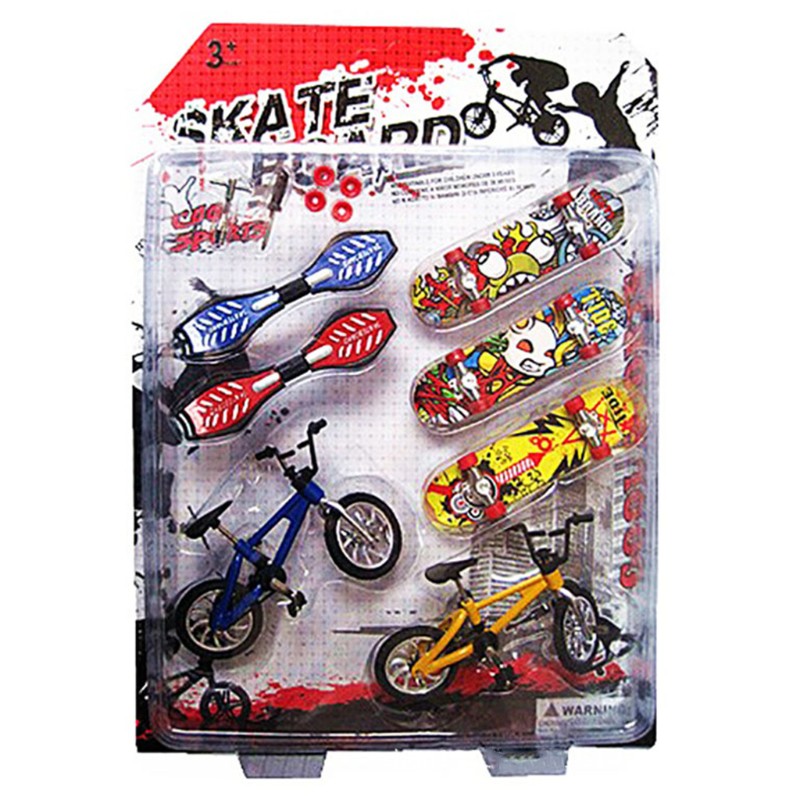 Win.8ชิ้น Tech Deck Finger Bike จักรยานและสเก็ตบอร์ด ของเล่นเด็ก ล้อของเล่น ของขวัญ