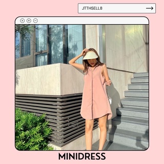 มินิเดรส เดรสคอปก มินิเดรสเเขนกุด MINIDRESS เดรสน่ารัก