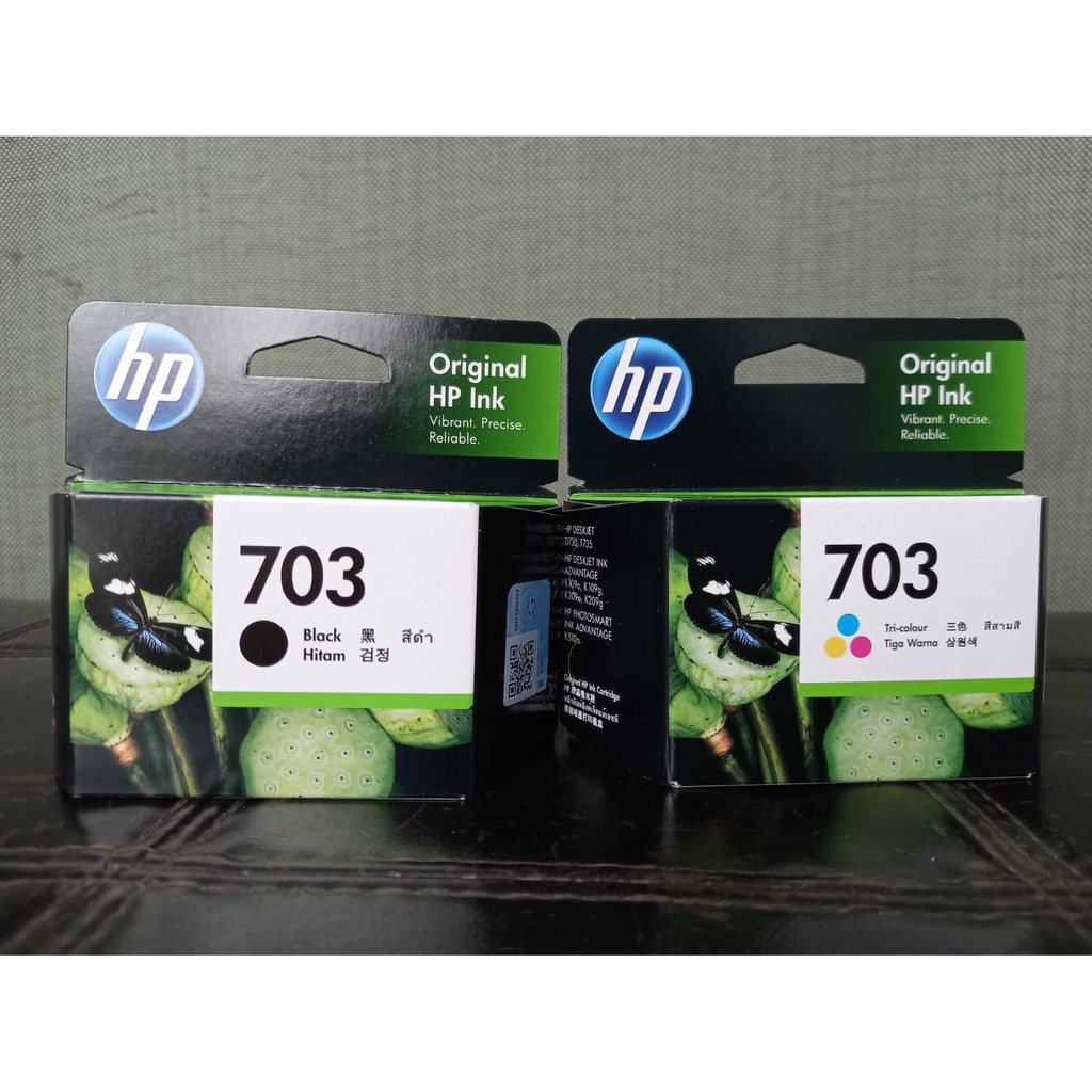 HP 703 BK+703CO  ( สี+ดำ) 2BOX COMBO PACKแท้ศูนย์ของงใหม่ คุณภาพ100 % ใช้กับ HP Deskjet D730 Printer