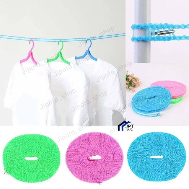 เชือกตากผ้ามีช่องแบ่ง เชื่อกไนลอน 5 เมตร เชือกตากผ้า - รูปที่ 7