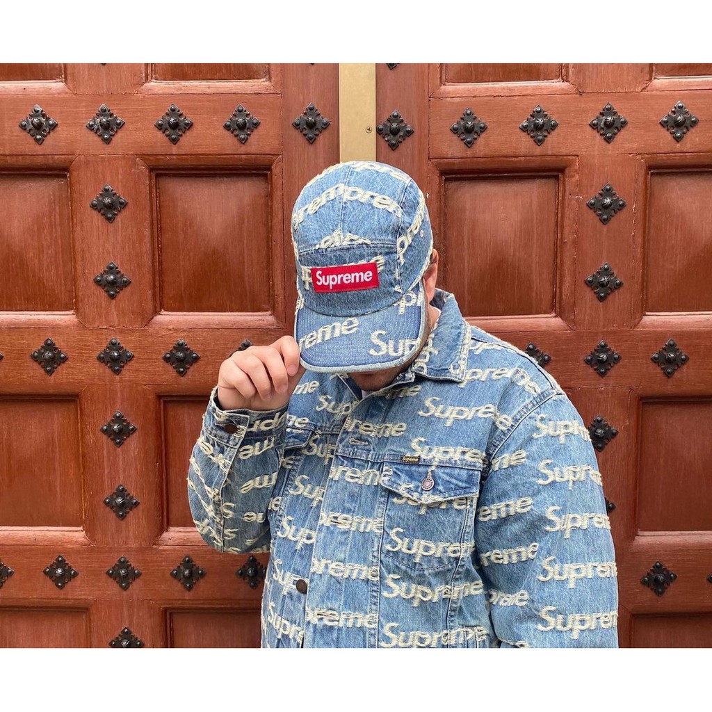 信頼】 Supreme Frayed Logos Denim Camp Cap tdh-latinoamerica.de