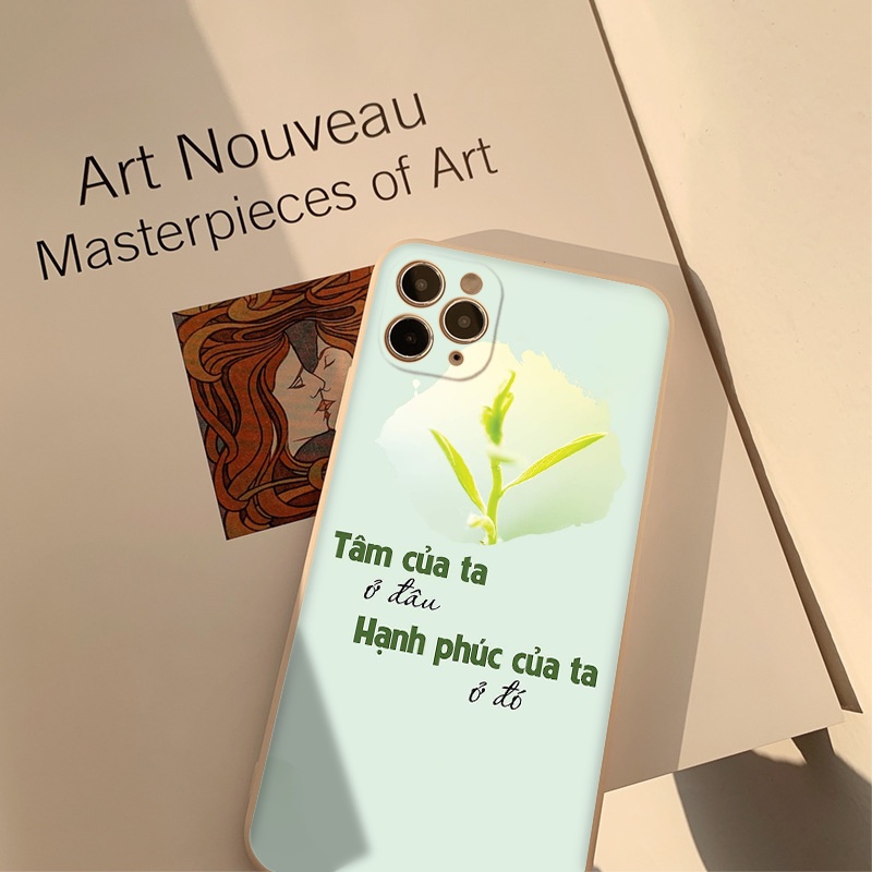 เคสโทรศัพท์ Positive Thinking "WHERE MY MIND IS MY HAPPINESS" จาก iphone 6 ถึง 13 pro max