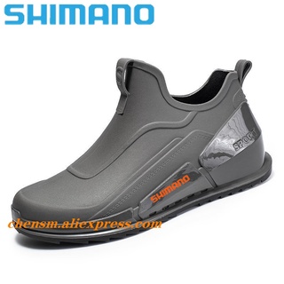 Shimano รองเท้าบูทยาง กันฝน กันน้ํา กันลื่น ข้อสั้น เหมาะกับใส่ตกปลา สําหรับผู้ชาย