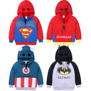 #ถูกที่สุด เสื้อแจ็คเก็ตเด็ก เสื้อกันหนาวเด็ก ลาย Super Hero สำหรับเด็ก  *พร้อมส่ง *