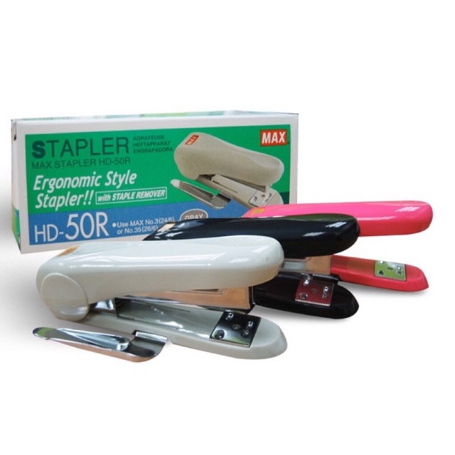Max Stapler HD-50R พร้อมที่ถอดเครื่องเย็บกระดาษ