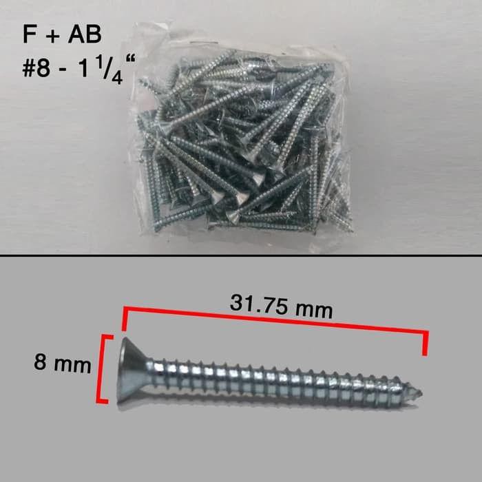 (8 x 3 ซม.) MOON LION Taping Screw Wood Screw FH+ (10 ชิ้น)