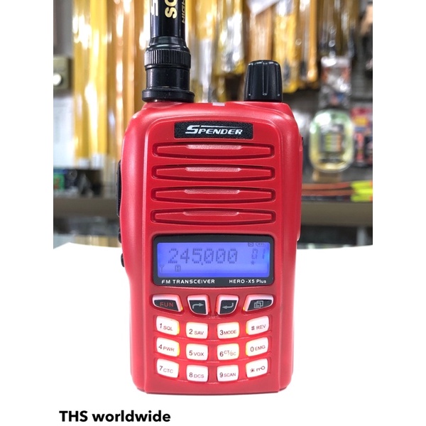 วิทยุสื่อสาร SPENDER รุ่น HERO X5 plus (160CH.) สำหรับประชาชน 245MHz ถูกต้องตามกฎหมาย กำลังส่ง 5 วัต