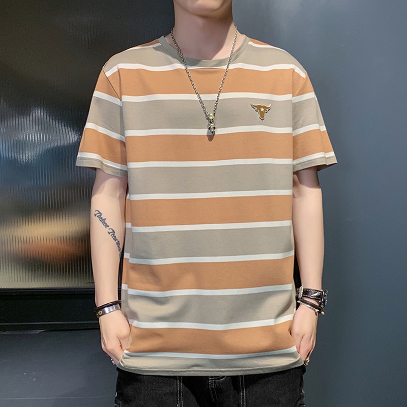 Man.shop เสื้อยืดแขนสั้นคอกลมลายทาง คูลเท่ห์สุดๆ แมทช์กับทุกไลฟ์สไตล์การแต่งตัวต้องมีไว้ซักตัวแล้วแหละ