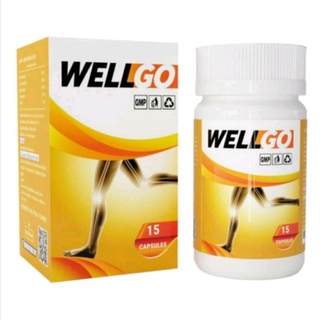 🚛🚛ส่งฟรี🚛🚛Wellgo เวลล์โกล ผลิตภัณฑ์ลดการอักเสบแก้ปวดตามไขข้อกระดูกและปวดหลัง 1กล่อง 15แคปซูล