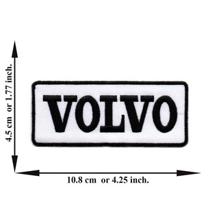 ตัดรีด ตัวรีดติดเสื้อ อาร์มปัก ติดเสื้อปัก ปักเสื้อ DIYลาย volvo ขาวดำ