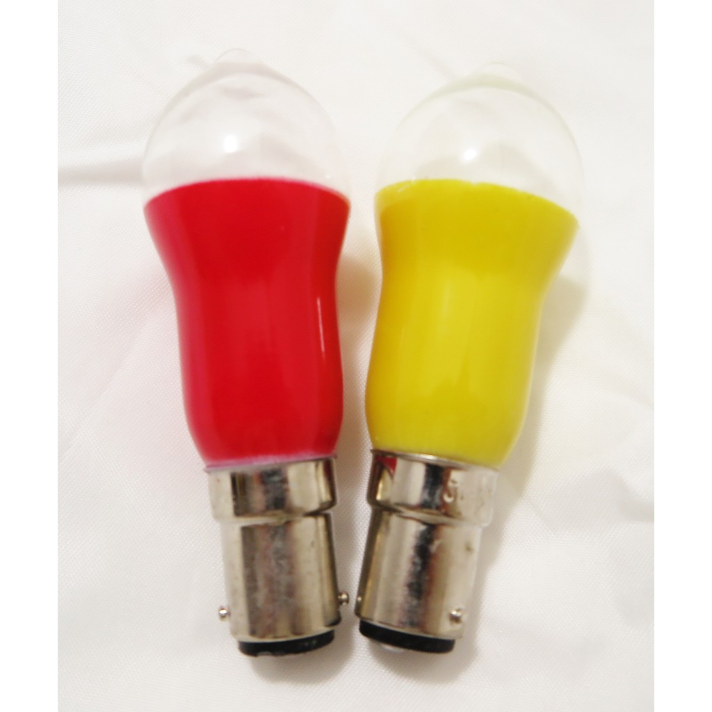 หลอดมะละกอ หลอดจำปี 15W สำหรับประดับไฟศาลเจ้า ขั้ว B15 คละยี่ห้อ