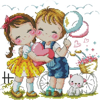 ชุดCross Stitch Diy เย็บปักถักร้อย Our Love 14CT เย็บปักถักร้อย