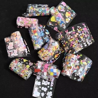 [100cm.]ฟอยการ์ตูน ฟอยลอกลาย การ์ตูนดิสนีย์ (ใช้คู่กับกาวลอกฟอย) Cartoon Stickers Nail Art stickers Foil 3D