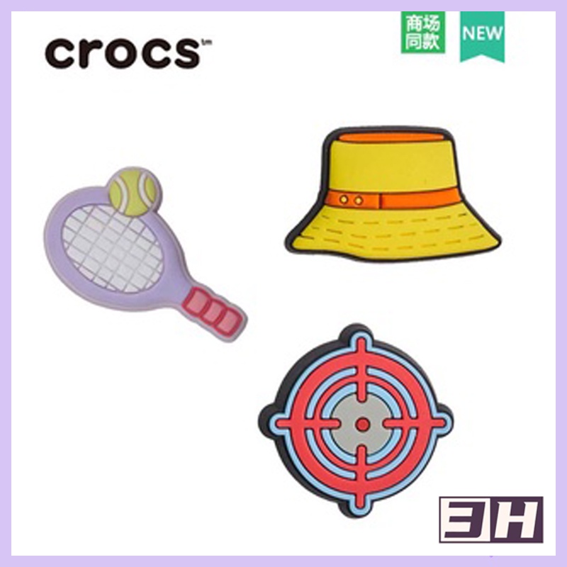 Crocs jibbitz ไม้เทนนิส หมวกเป้าหมายจริง คุณภาพสูง ของแท้ สําหรับตกปลา jibbits jibbitz
