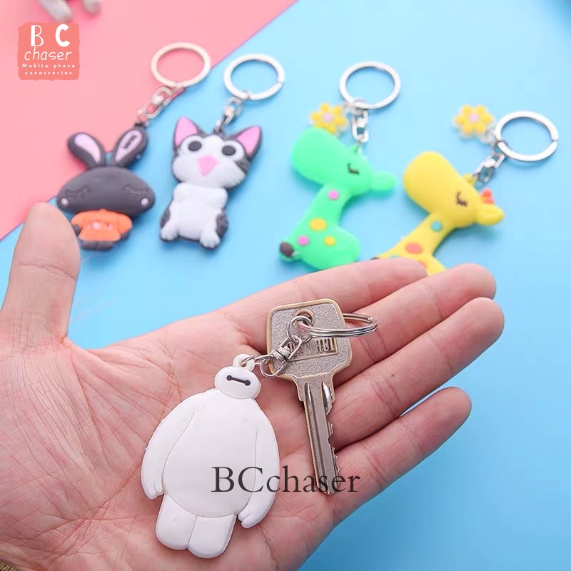 Bouble-sided พวงกุญแจน่ารัก Key Rings Giraffe Panda Key Rings