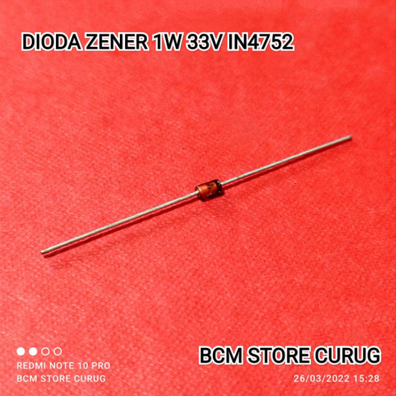 10 ชิ้น Zener Diode 1 วัตต์ 33V Zener Diode 33V IN4752 1N4752
