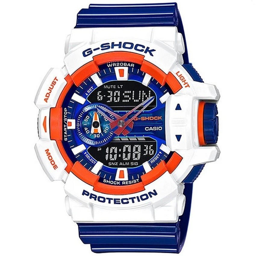 Casio G-Shock นาฬิกาข้อมือ สีขาว สายรเซิ่น รุ่น GA-400CS-7 Limited Edition