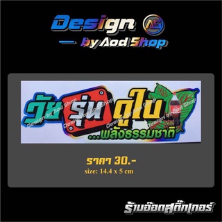สติ๊กเกอร์ติดมอไซต์ วัยรุ่นดูใบ
