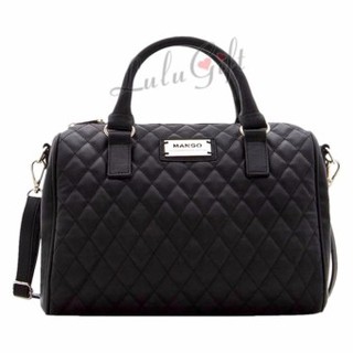 Mango Quilted Bowling Handbag กระเป๋าถือ - Black สีดำ