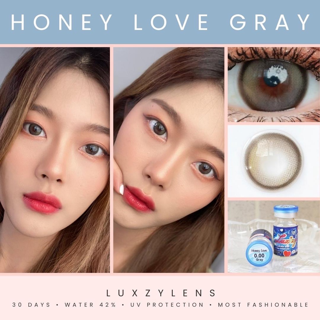 🔥คอนแทคเลนส์✨ขนาดกลาง✨ Honey Love (Luxzylens)