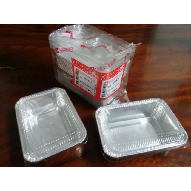 ถ้วยฟอยล์​ + ฝา​ 4615-P​ แพค​ 10 ชิ้น