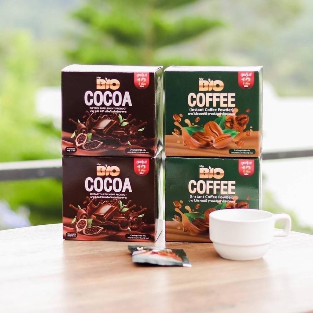 พร้อมส่ง‼️ โปร 1แถม1ส่งฟรี Bio Cocoa mix khunchan ไบโอโกโก้ ไบโอกาแฟ
