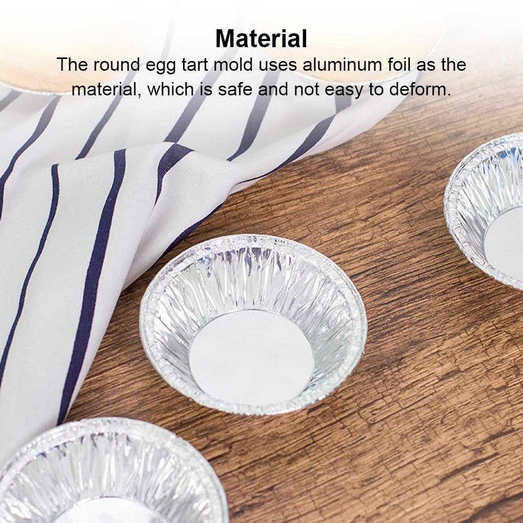 2 แพ็ค 100 แม่พิมพ์ทาร์ตไข่ DIY Craft Single-use Baking Molds Cupcake Pudding Mould อุปกรณ์เสริมสําห